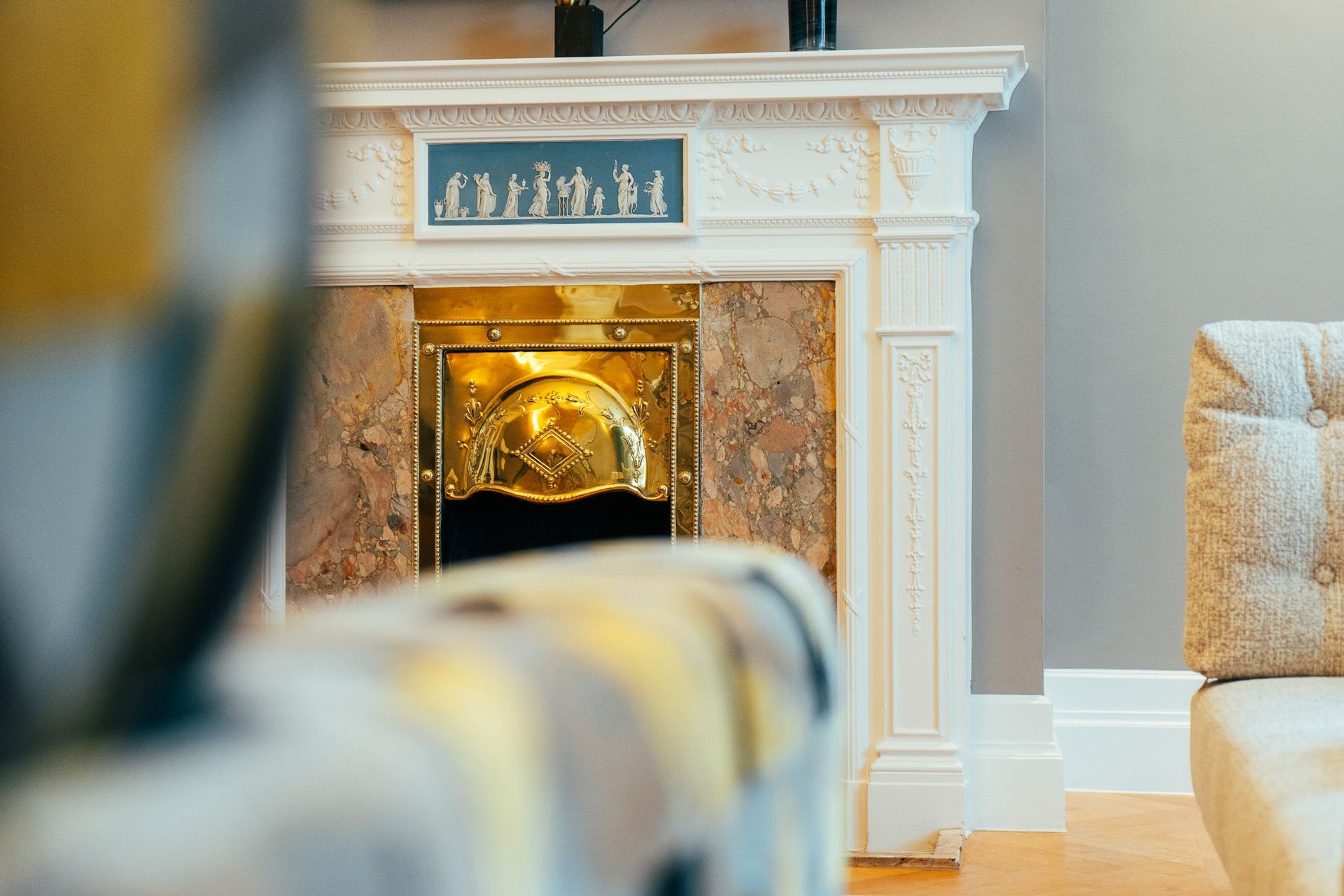 Fireplace inside DoubleTree in Dortmund